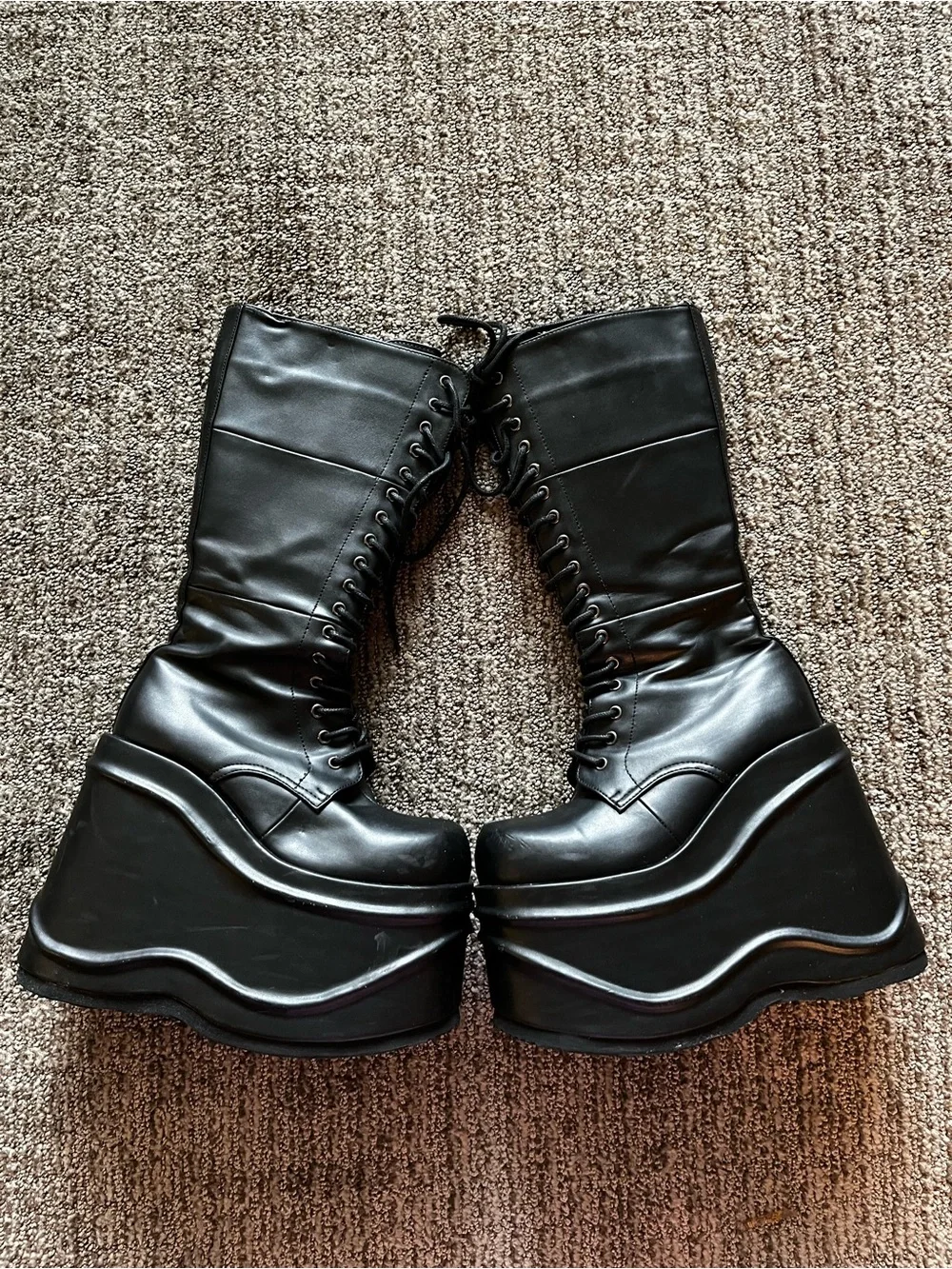 Rare authentic vintage Demonia WAVE-302 mega platform boots, Rave, Festival